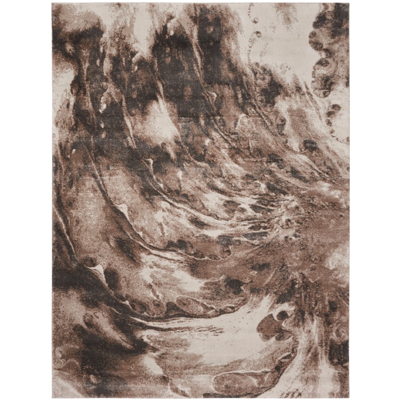 Nourison American Manor 9′ x 12′ Ivory Mocha Modern Indoor Rug