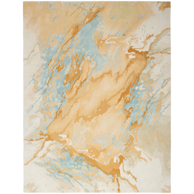 Nourison Prismatic 7’9″ x 9’9″ Sand Blue Modern Indoor Rug