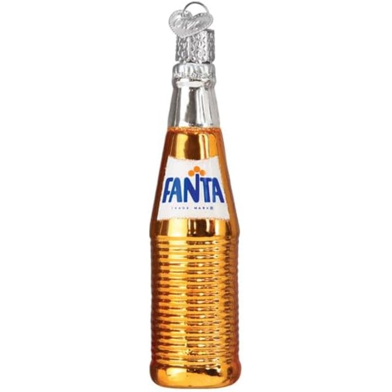 Old World Christmas Blown Glass Ornament for Christmas Tree, Fanta Bottle (with OWC Gift Box)