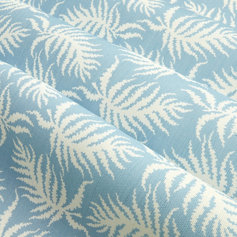 Blue Trailing Ferns Fabric