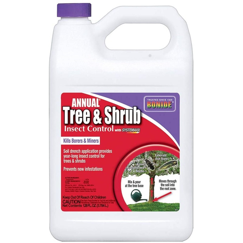 Bonide Annual Tree & Shrub Insect Control with Systemaxx, Year Long Protection, Concentrate