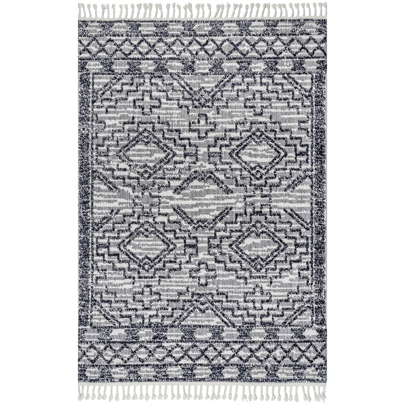 Frida Textured Moroccan Rug | Blue