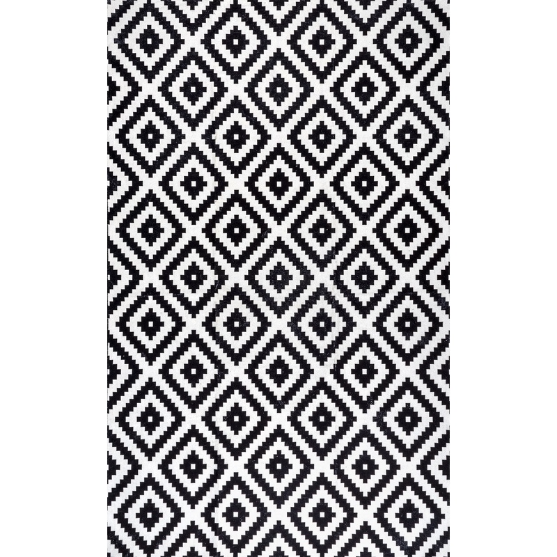 Greta Scandinavia Diamond Washable Rug | Black