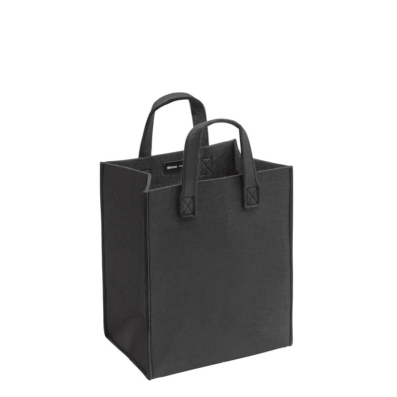 Meno Home Bag, Felted Recycled Material, Black