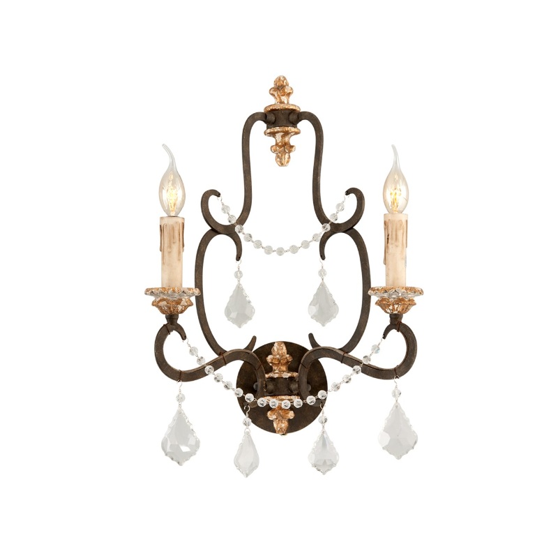 Troy B3512 Bordeaux 2-lt 22″ Tall Wall Sconce