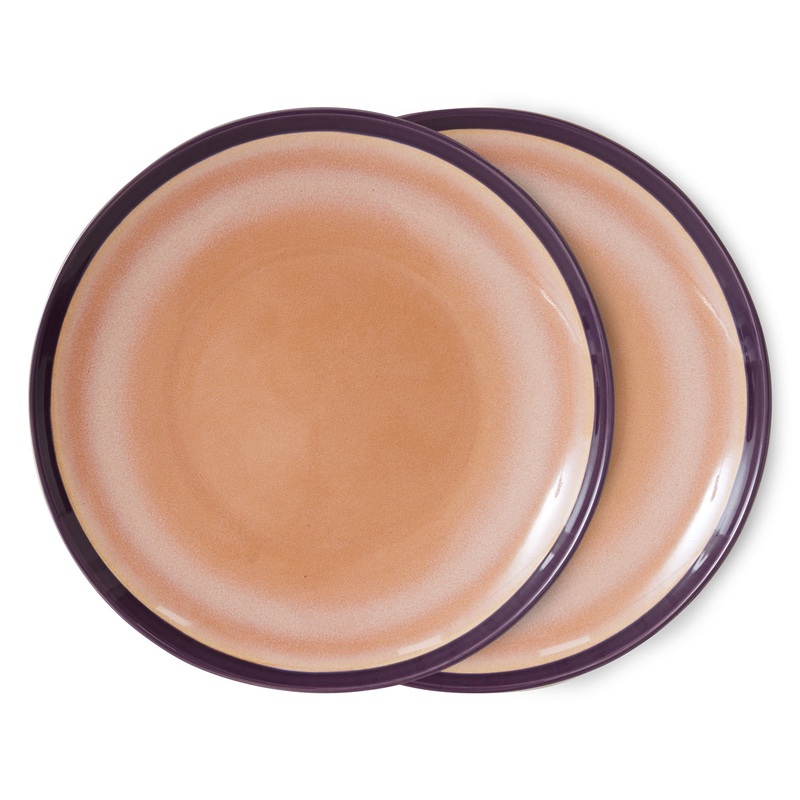70s Ceramics Dinner Plates Bedrock