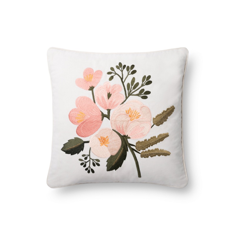 Rifle Paper Co. x Loloi Pillow | P6041 Blush/Multi