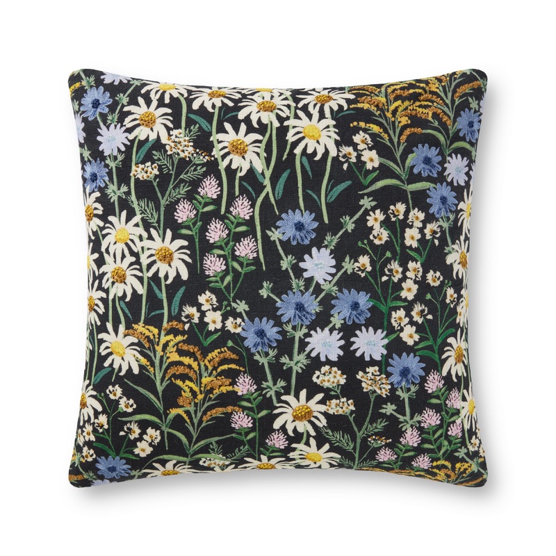 Rifle Paper Co. x Loloi Pillow | Wildflowers Black
