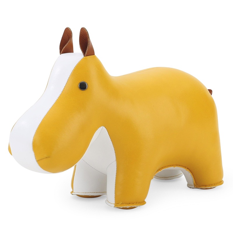 Zuny Bookend Hippo Ochre-Yellow