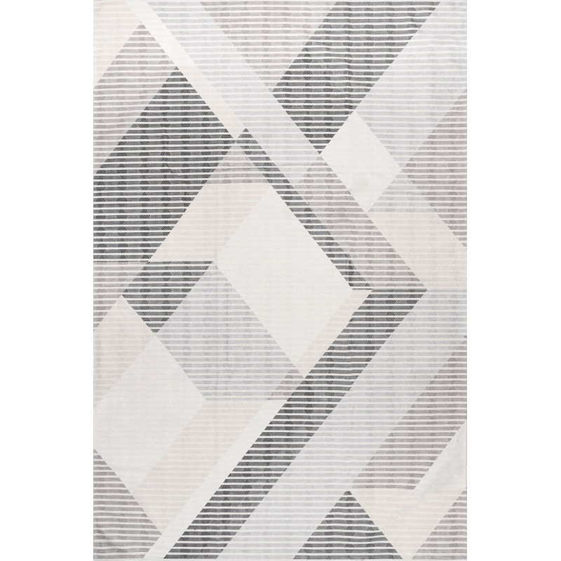 Effie Washable Pinstriped Rug | Beige