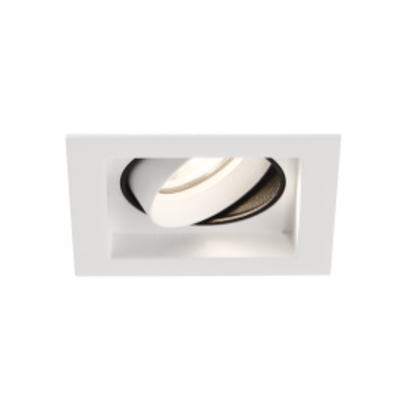 Eurofase BTGO-1S-T Baby Tango 1 Light 5W Square LED Flat Gimbal Trim, Clear Lens