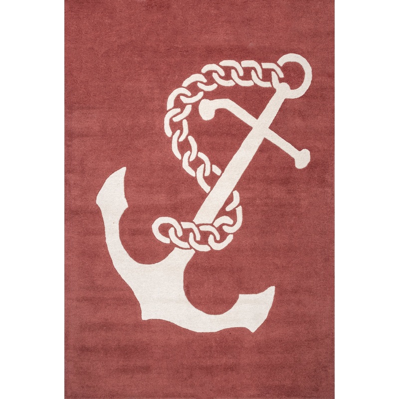 Nautical Anchor Rug | Rust