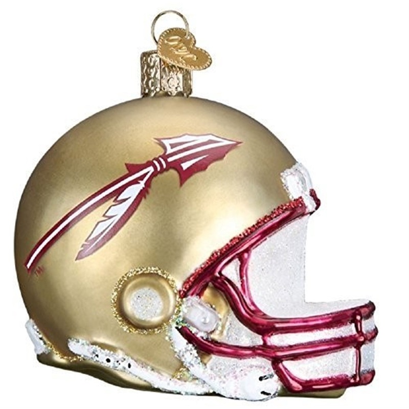 Old World Christmas Florida State Football Helmet Christmas Tree Ornament