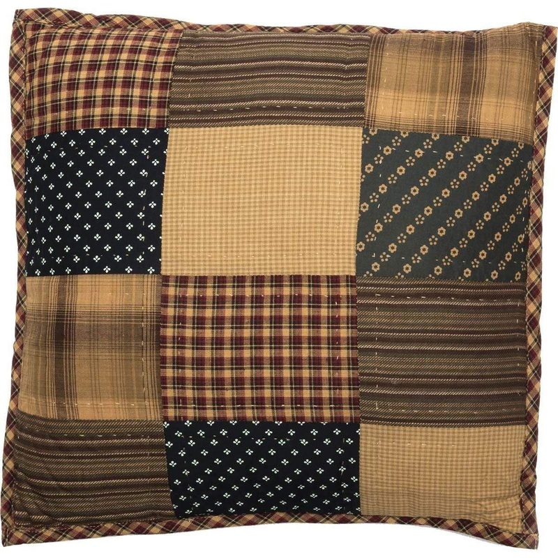Patriotic Patch Quilted Pillow 16×16