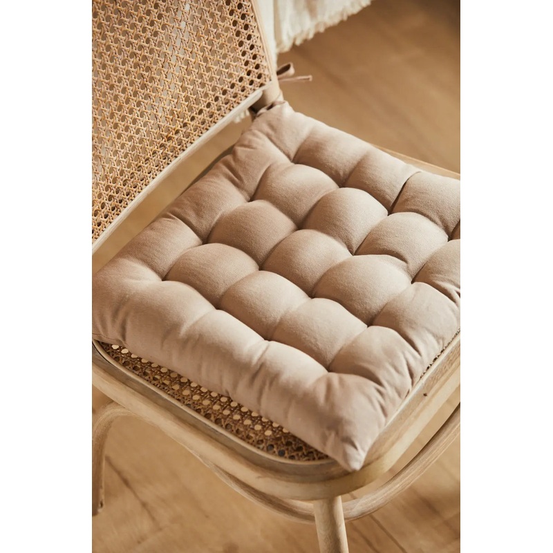 Cojn para silla cuadrado lavable de algodn piedra Gavema
