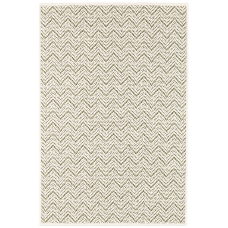 Happy Chevron Woven Indoor/Outdoor Custom Rug | Sage