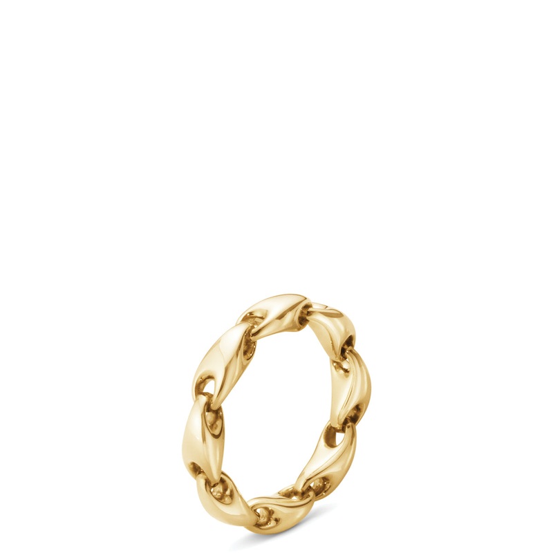 Reflect Chain Ring, 18kt Yellow Gold – Seven Sizes