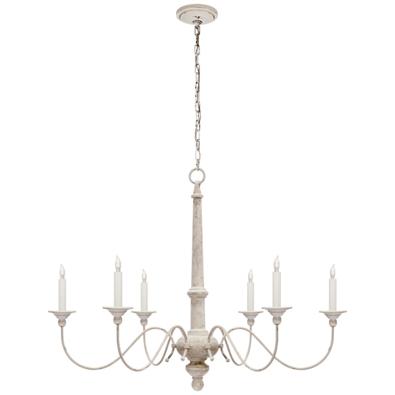 Country Chandelier in Belgian White