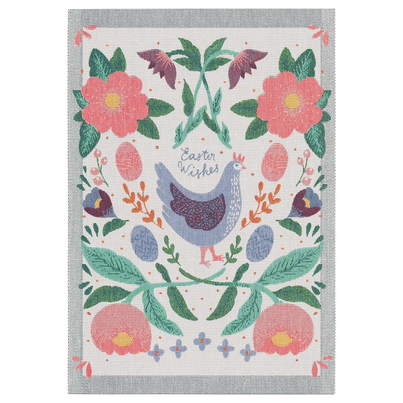 Easter Chicken Organic Cotton Tea Towel