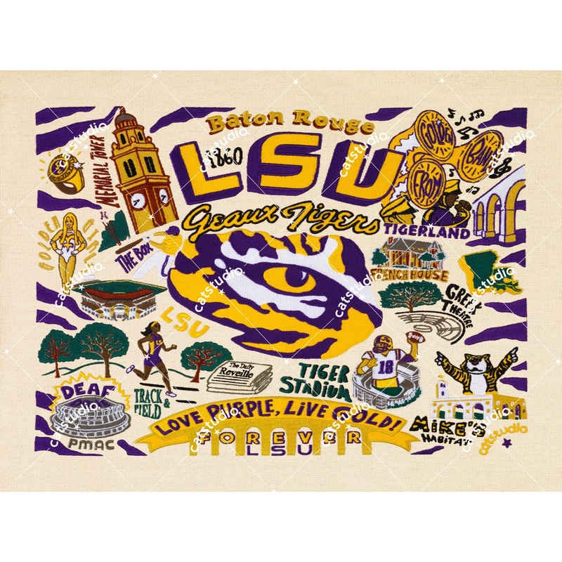 Louisiana State University (LSU) Collegiate Fine Art Print