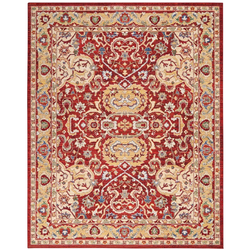 Nourison Majestic 7’9″ x 9’9″ Red Traditional Indoor Rug