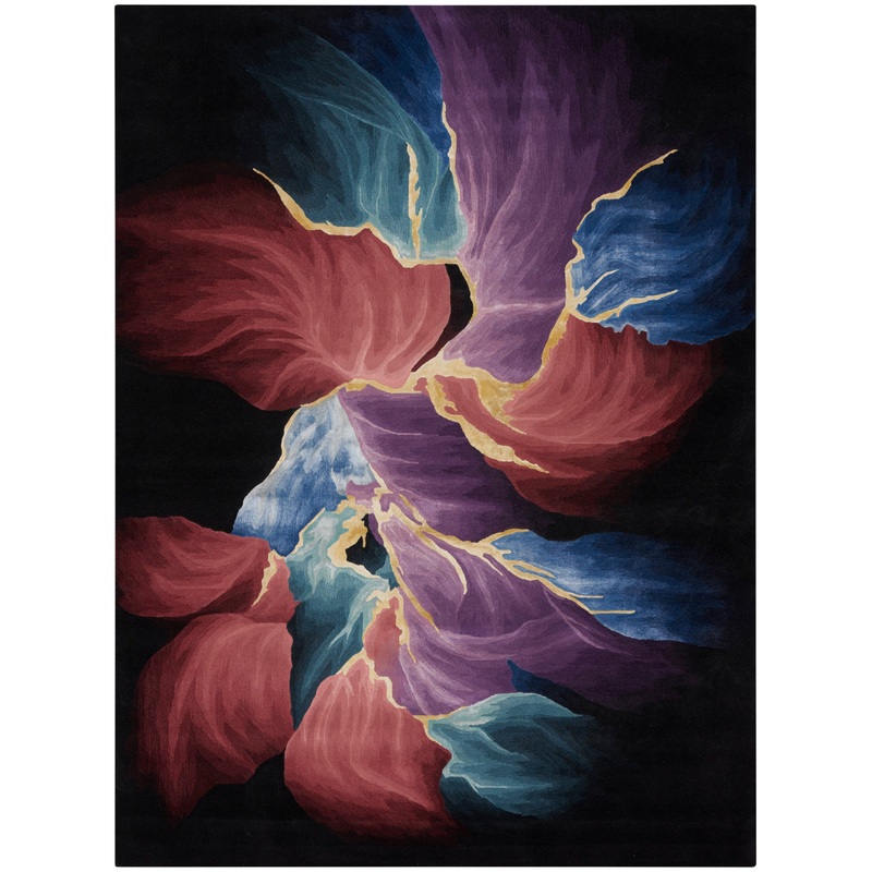 Nourison Prismatic 8’6″ x 11’6″ Black Modern Indoor Rug