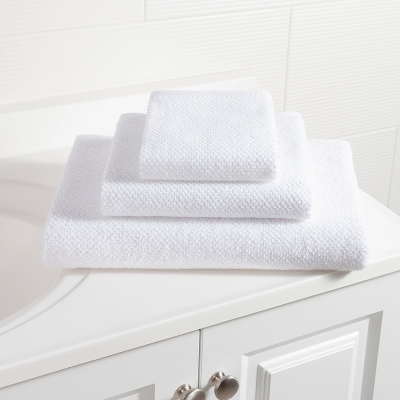 Pin Dot Terry Towel | White
