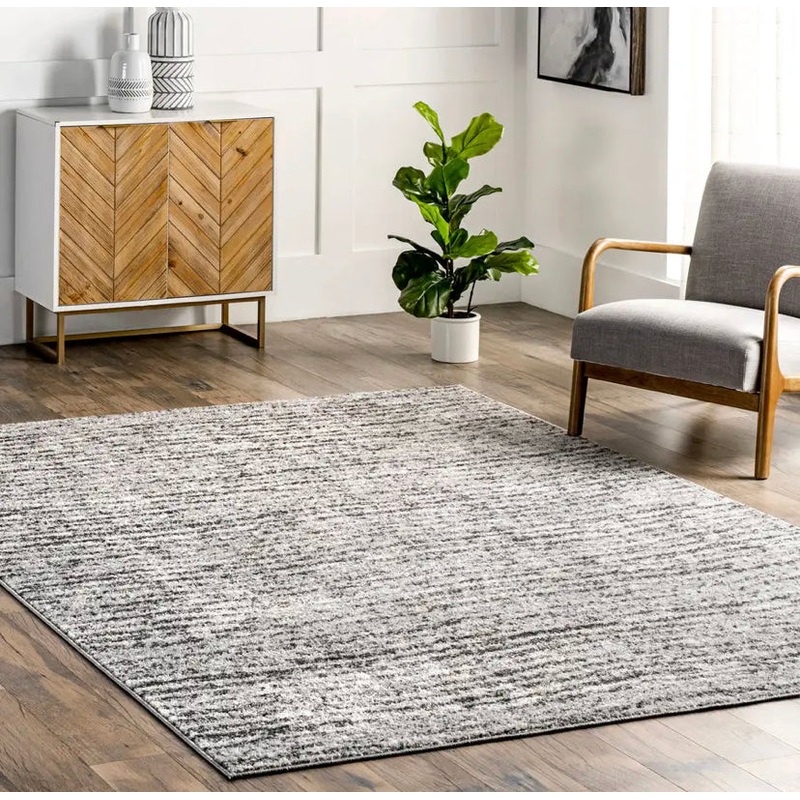 12′ x 15′ Ripple Waves Area Rug – grey
