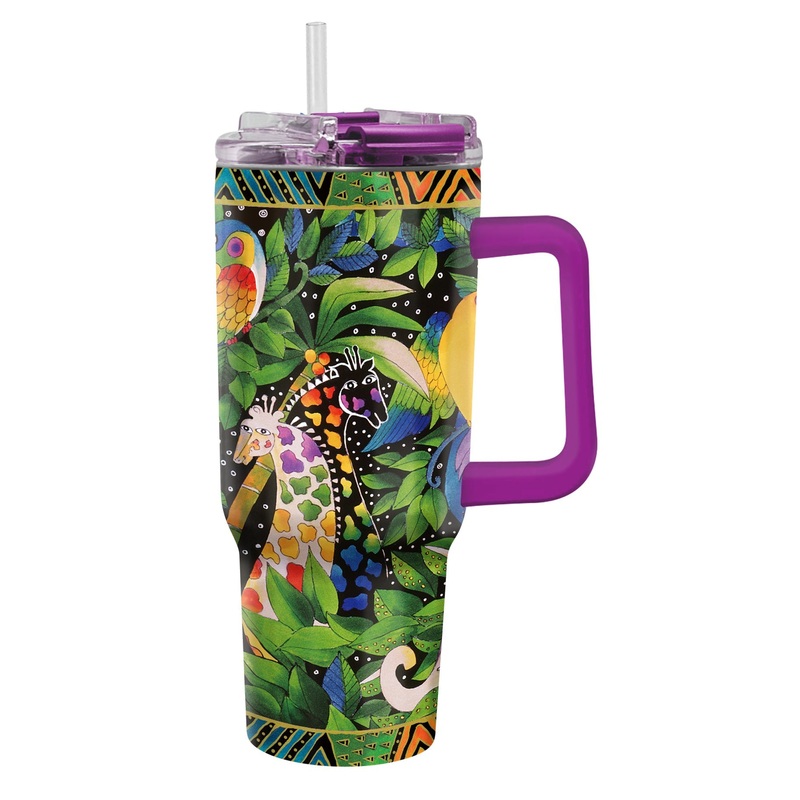 30 oz Tumbler – Laurel Burch “Jungle Song”