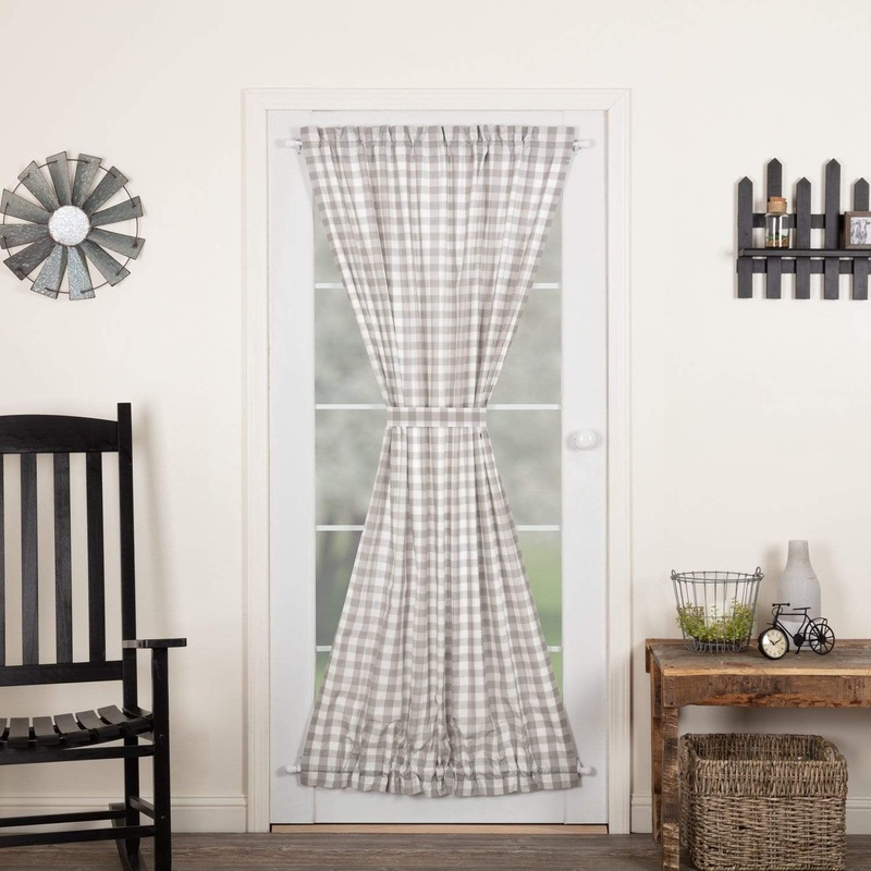 Annie Buffalo Grey Check Door Panel 72×42