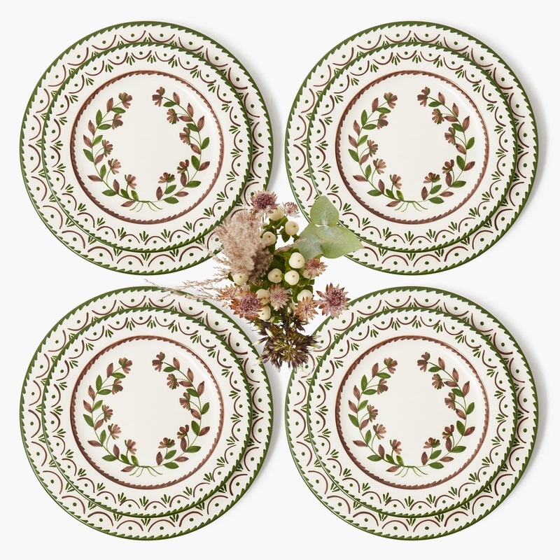Chocolate Josephine Dinner & Starter Plates (Set of  8)