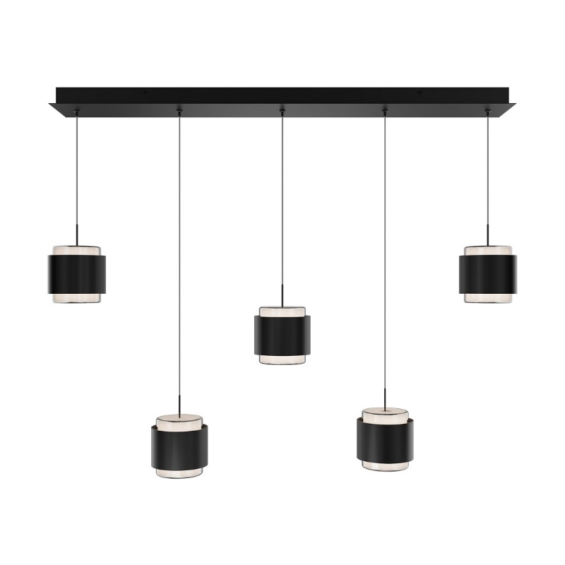 dweLED PD-68903L Banded 3-lt 42″ LED Multi Light Pendant, CCT Selectable