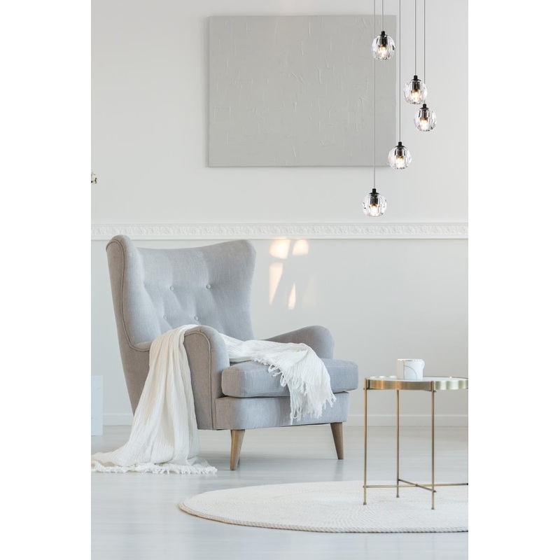 Eren 5 lights Black pendant
