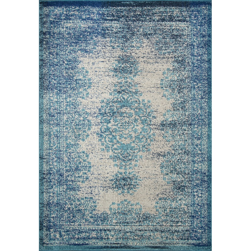 Speckled Medallion Rug | Blue