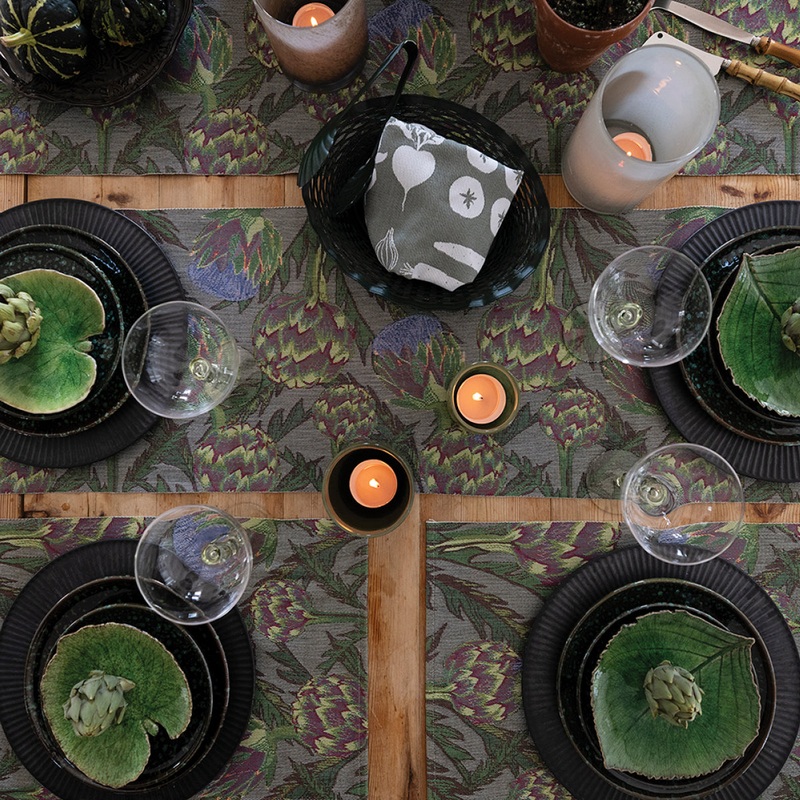 Artichoke Organic Cotton Woven Table & Kitchen Textiles Collection