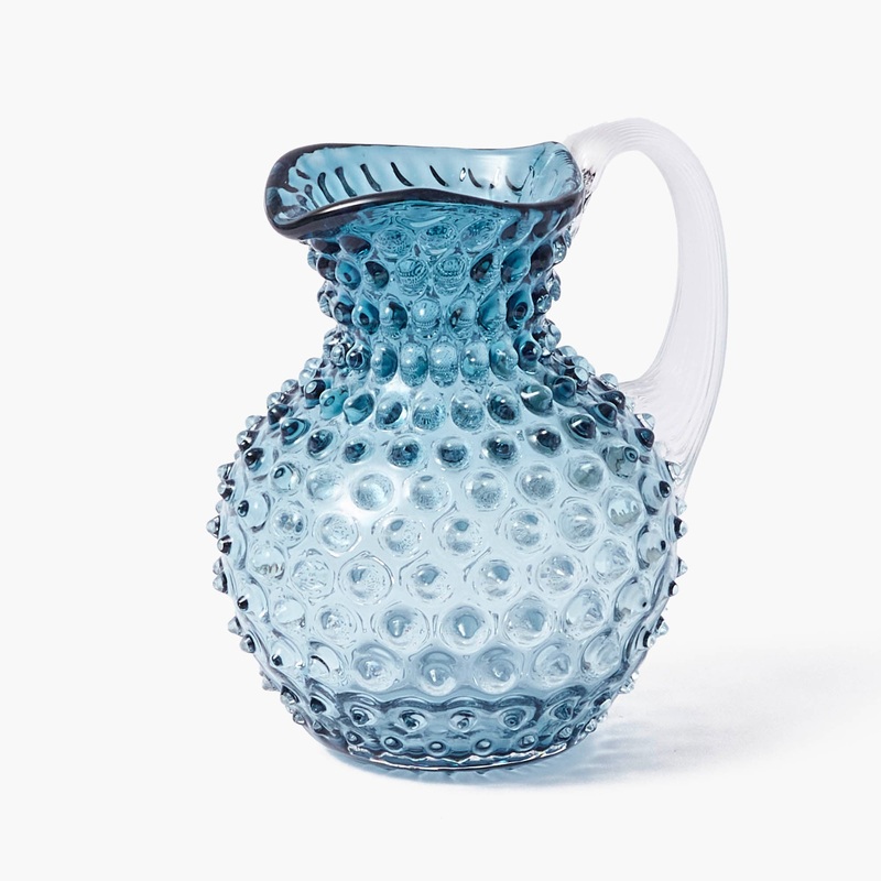 Small Blue Hobnail Jug