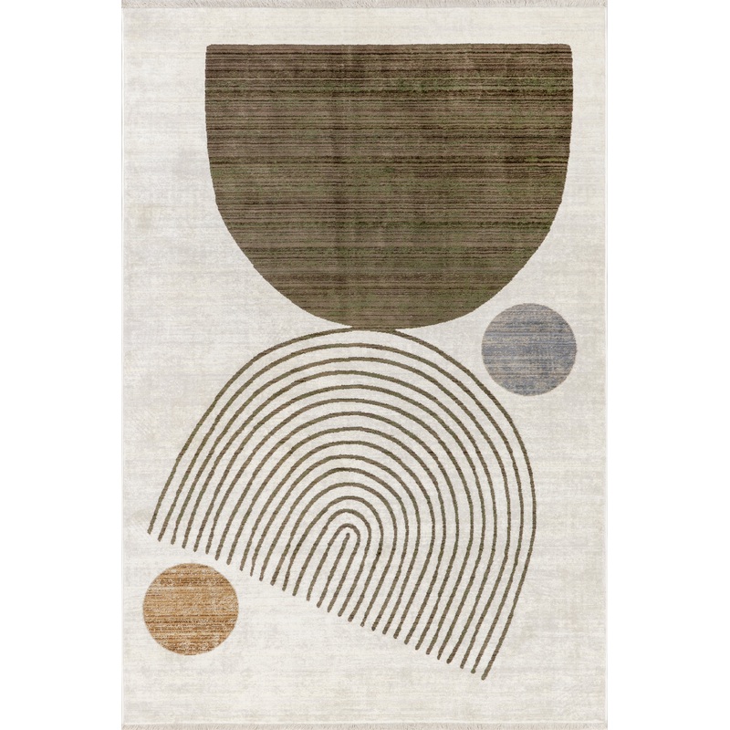 Yulissa Contemporary Rainbow Rug | Brown