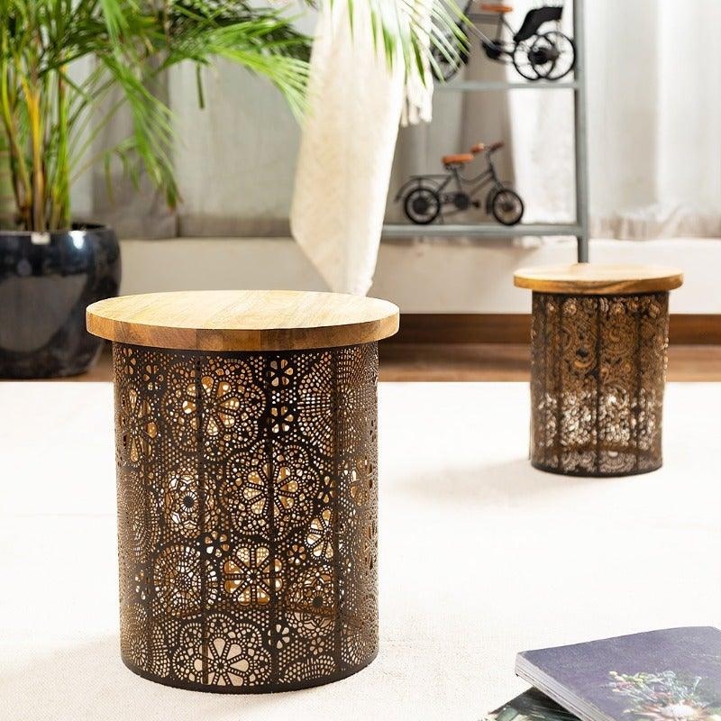 Aakriti Metal Stool – Small