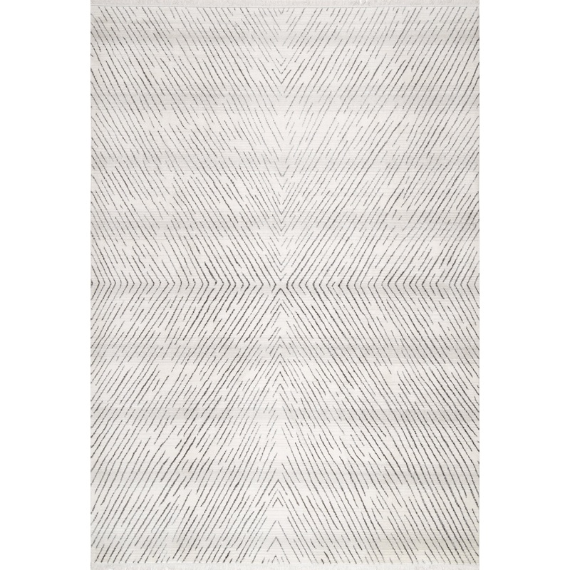 Broken Chevrons Rug | Beige