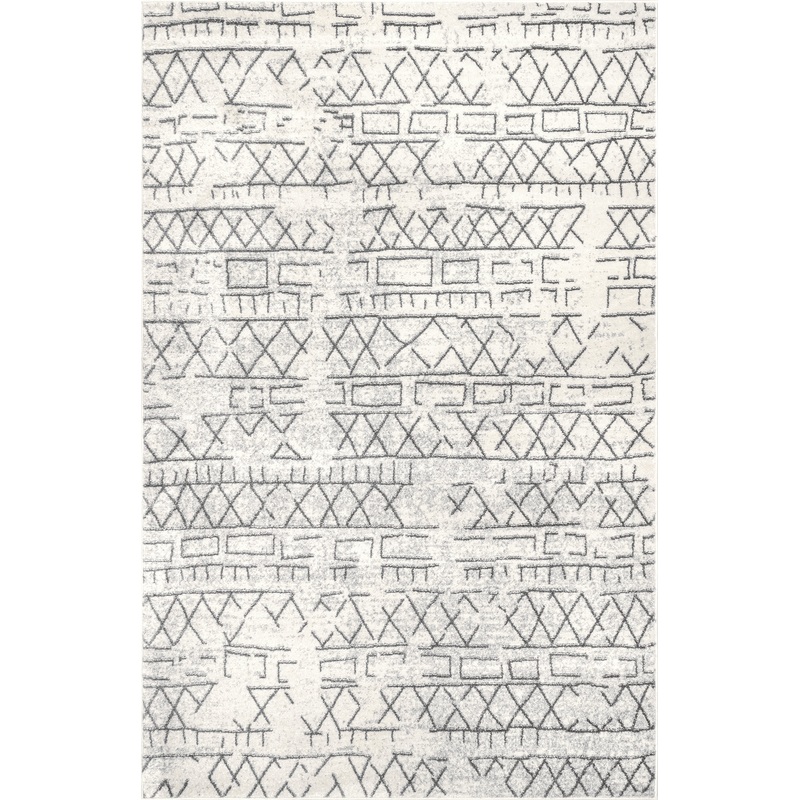 Faded Banded Tribal Rug | Beige