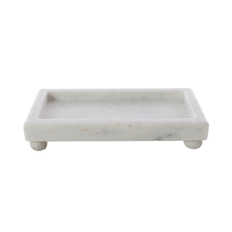 PETITE MARBLE FOOTED TRAY