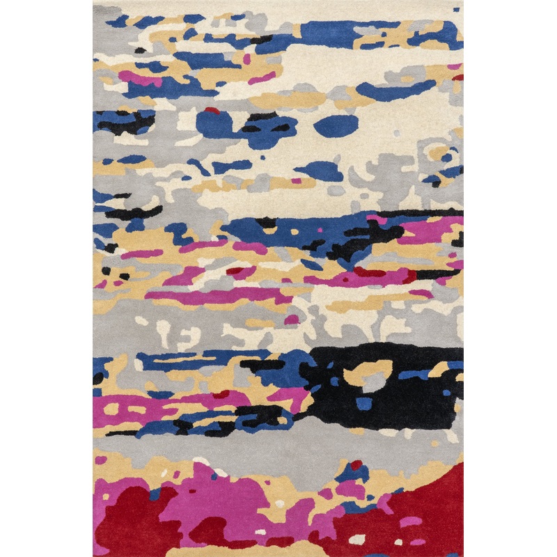 Pokhara Abstract Wool Rug | Multicolor
