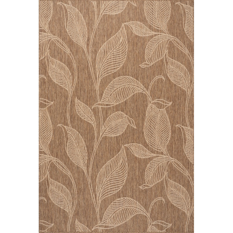 Serelith Floral Indoor/Outdoor Rug | Light Brown