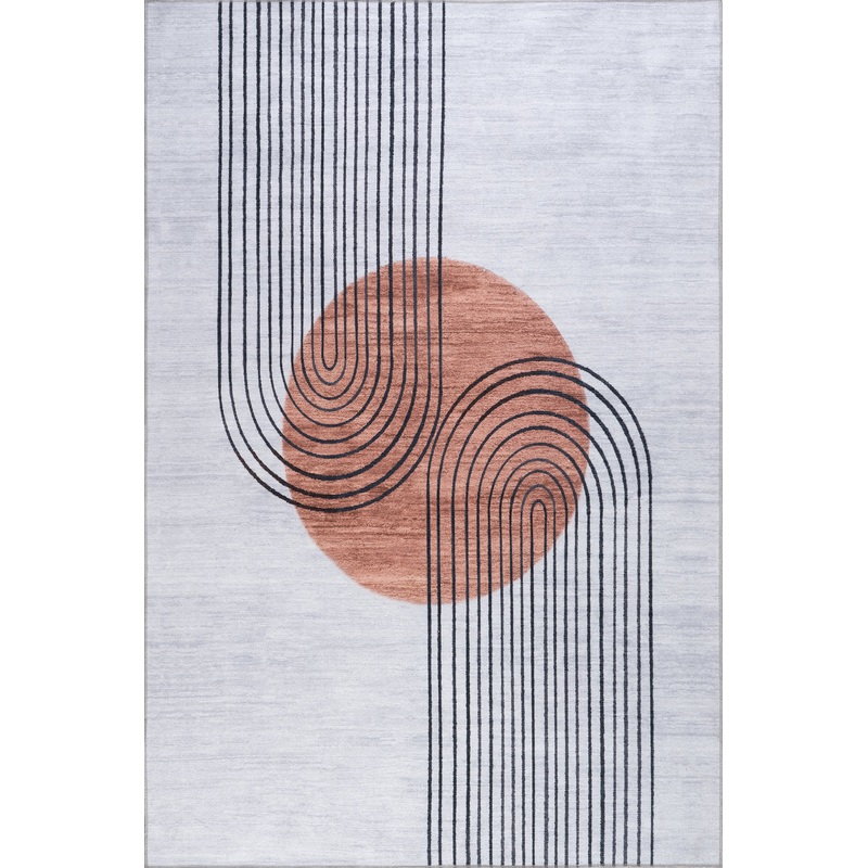 Carlotta Washable Desert Sunset Rug | Burnt Orange