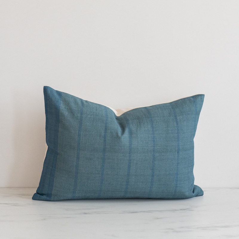 Cerulean Silk Bhujodi Pillow Cover