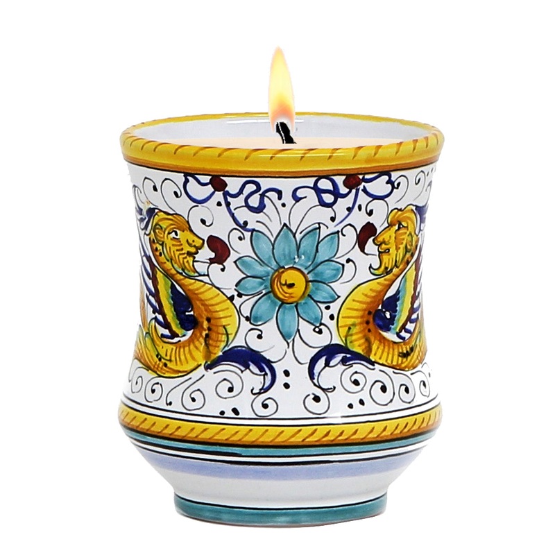 DERUTA CANDLES: Deluxe Precious Concave Candle RAFFAELLESCO DELUXE Design