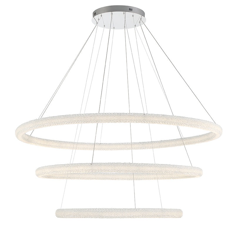 Eurofase 43927 Sassi 60″ LED 3-Tire Ring Chandelier