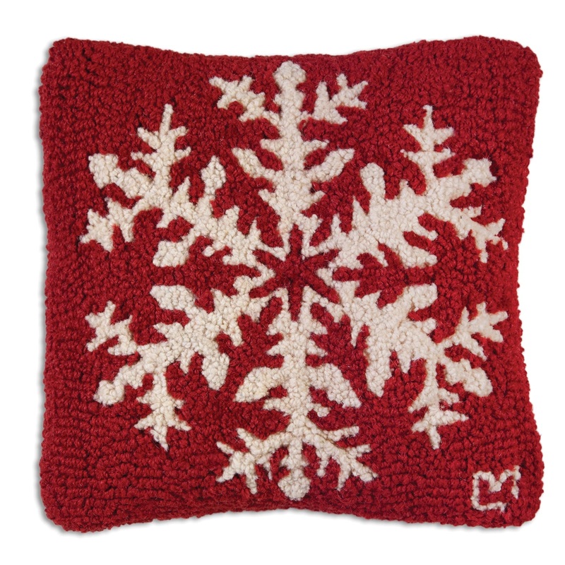 Pine Flake On Red – 14″ x 14″