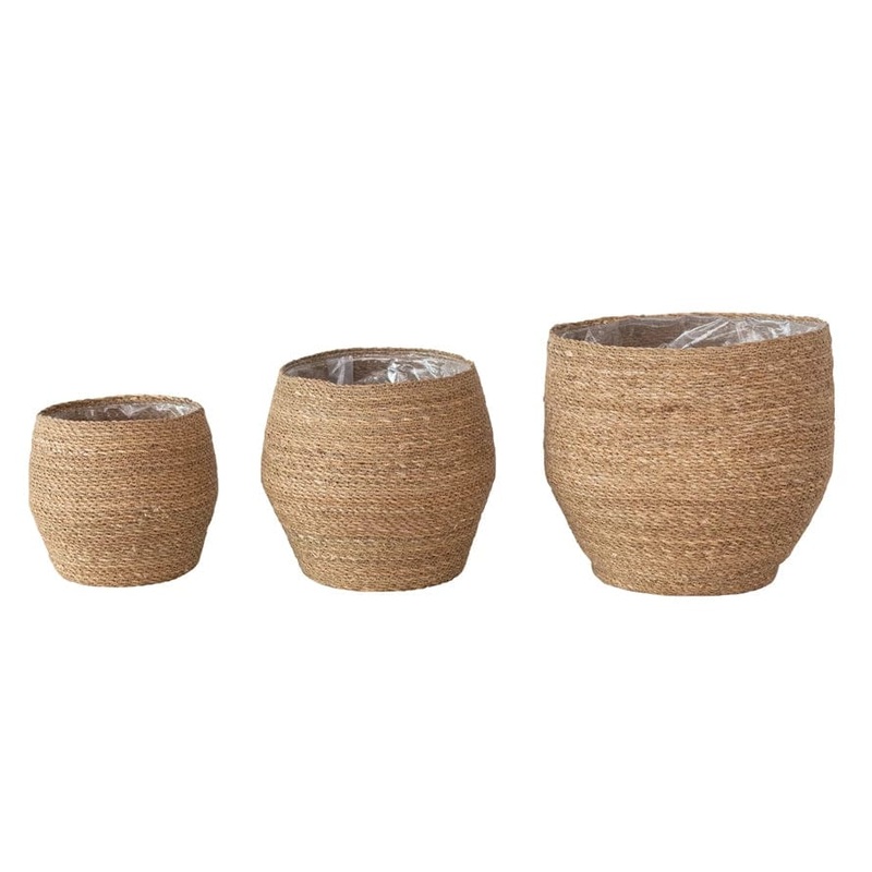 Plastic Lined Seagrass Baskets