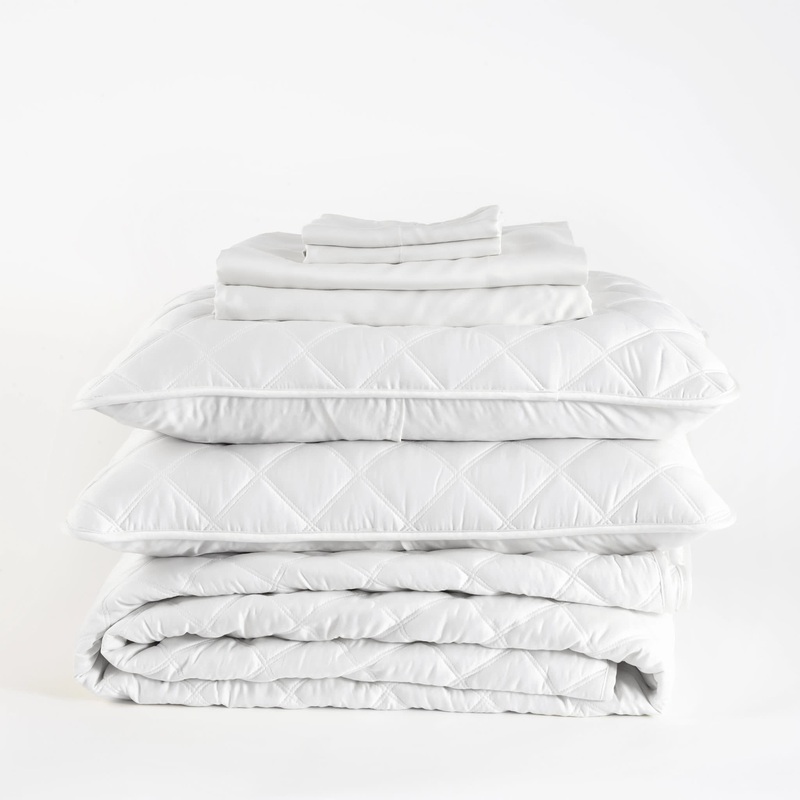 Silken Solid White Core Bedding Bundle | None